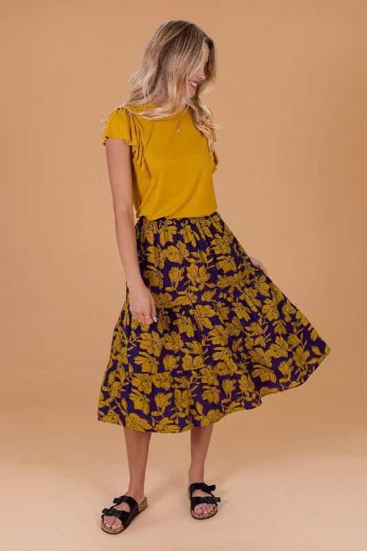 Skirt Martha Purple Floral