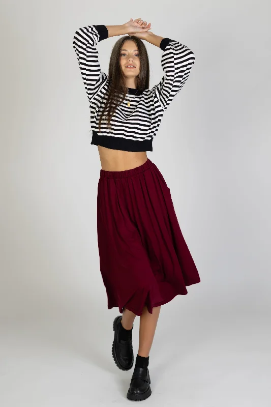 Skirt Serena Wine Red