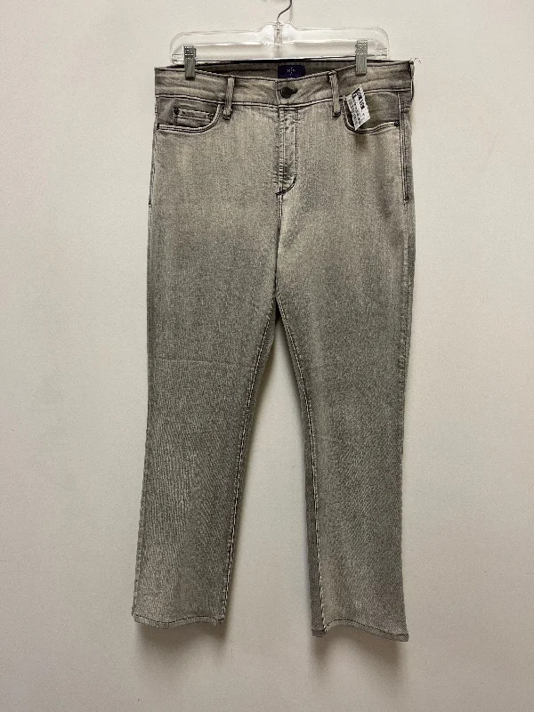 Jeans Straight By Not Your Daughters Jeans In Grey Denim, Size: 14p