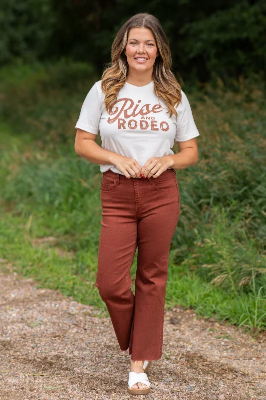 Sneak Peek Chestnut Kick Flare Jeans