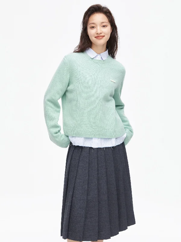 Green Soft Color Sweater