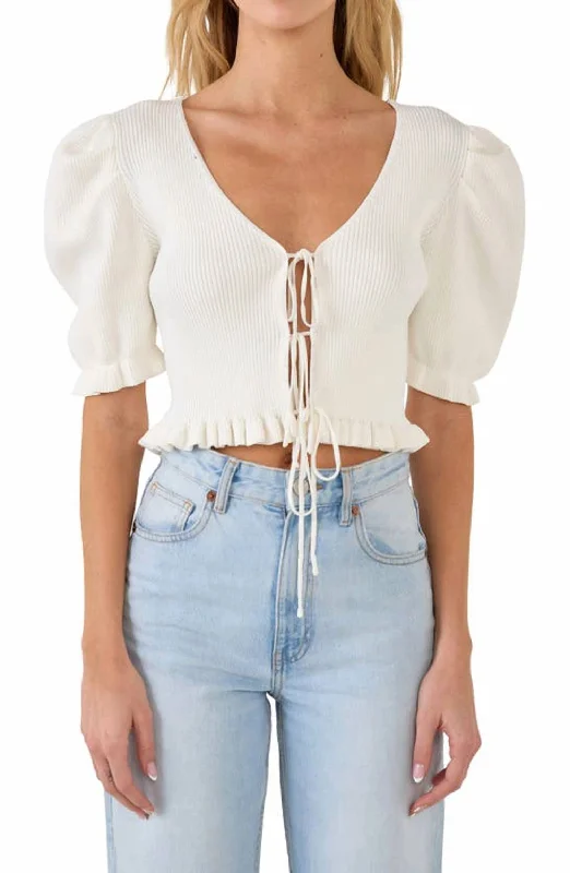 Held Together Top In White