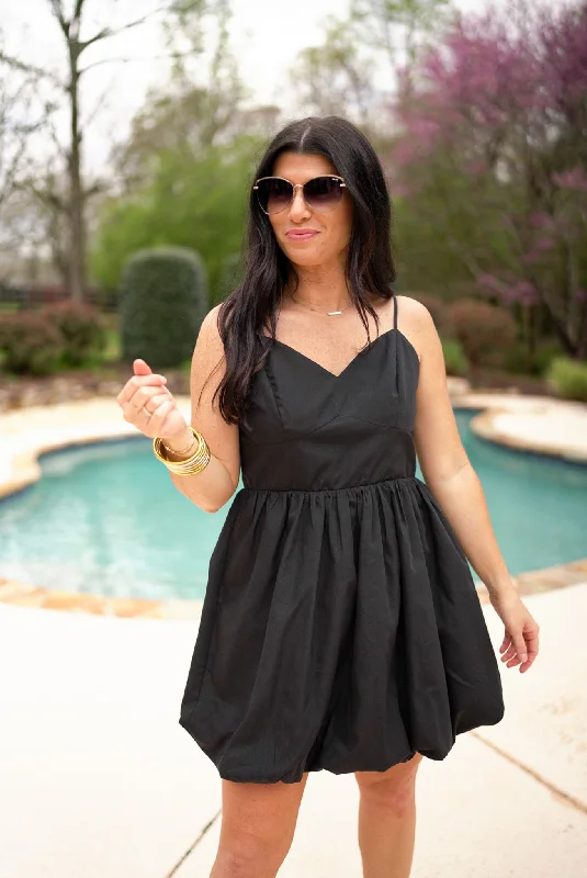 Summer Party Black Sleeveless Dress