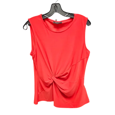 Top Sleeveless By Dkny In Red, Size: M