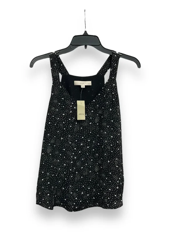 Top Sleeveless By Loft In Black & White, Size: Petite   Xs