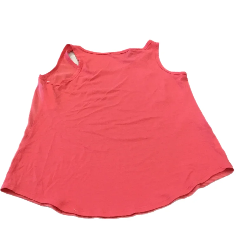 Top Sleeveless By Loft In Coral, Size: Petite  M