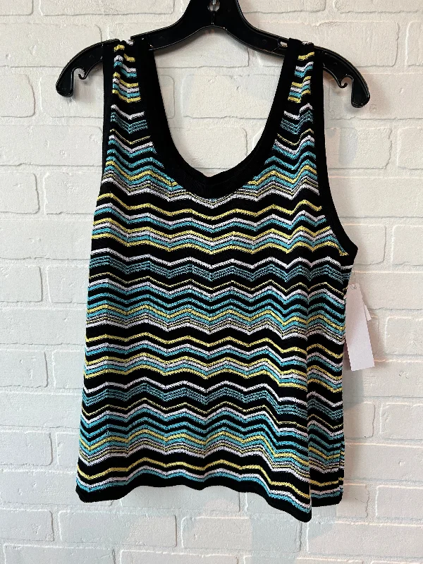 Top Sleeveless By Misook In Multi-colored, Size: Xl