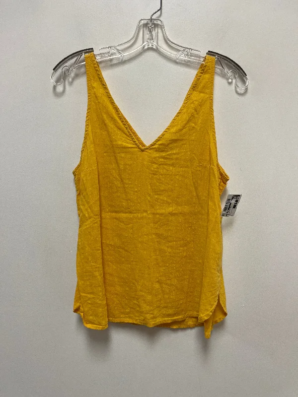 Top Sleeveless By Old Navy In Yellow, Size: Xs