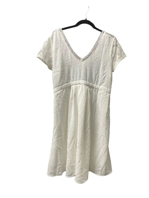 Ivory Dress Casual Short French Bazaar, Size L