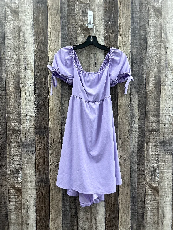 Purple Dress Casual Short Cme, Size L