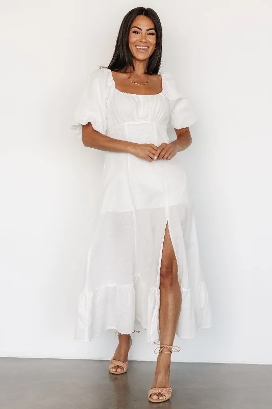 Millie Linen Dress | Off White