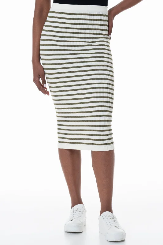 Bodycon Skirt _ 152016 _ Multi Stripe