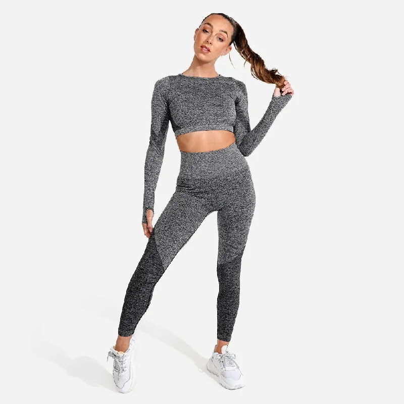 Marl Seamless Leggings - Onyx