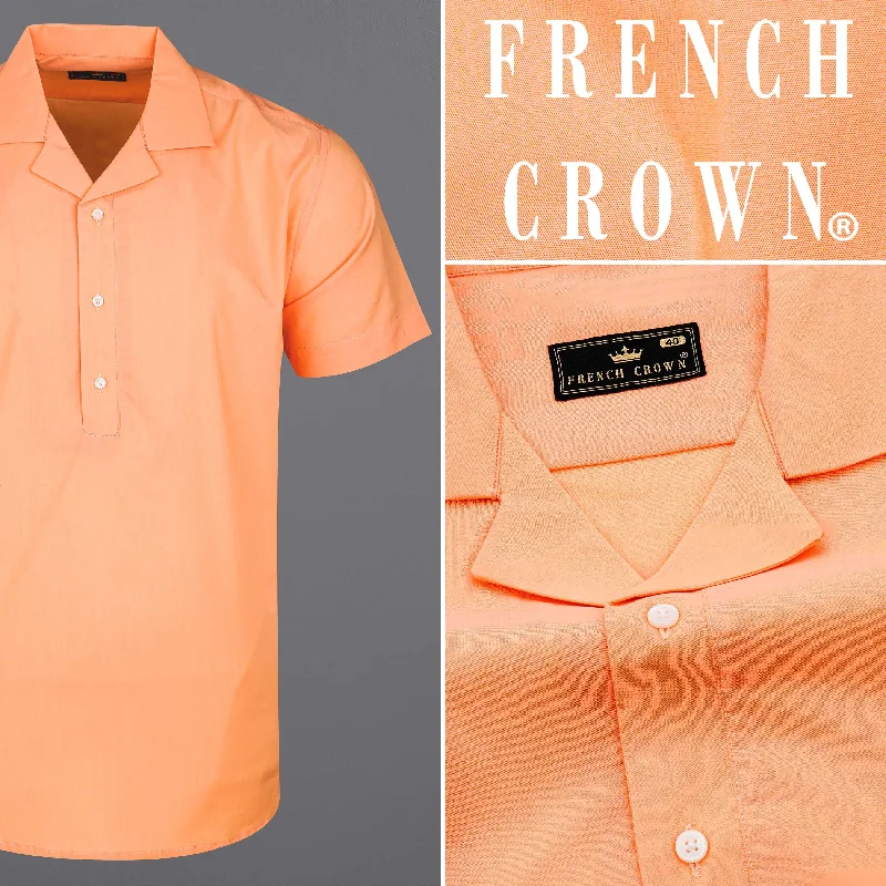 Tacao Orange Premium Cotton Designer Shirt