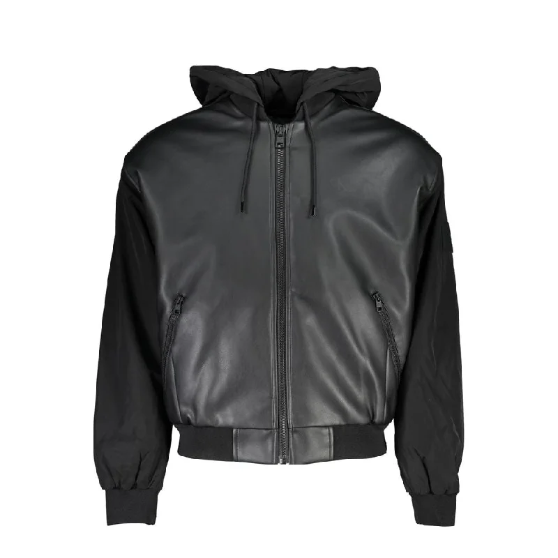 Calvin Klein Sleek  Contrast-Trim Jacket with Women's Hood