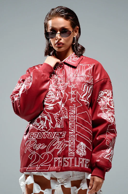 ROSE CITY EMBROIDERED BOMBER