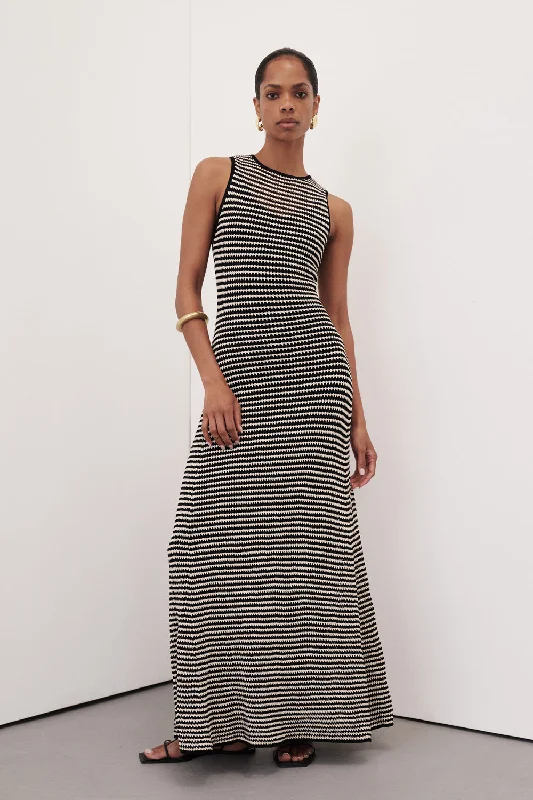 NATE BLACK SLEEVELESS MAXI DRESS