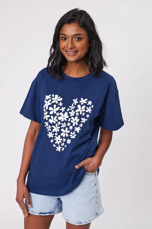 Shine On Label Daisy Delights Tee Midnight