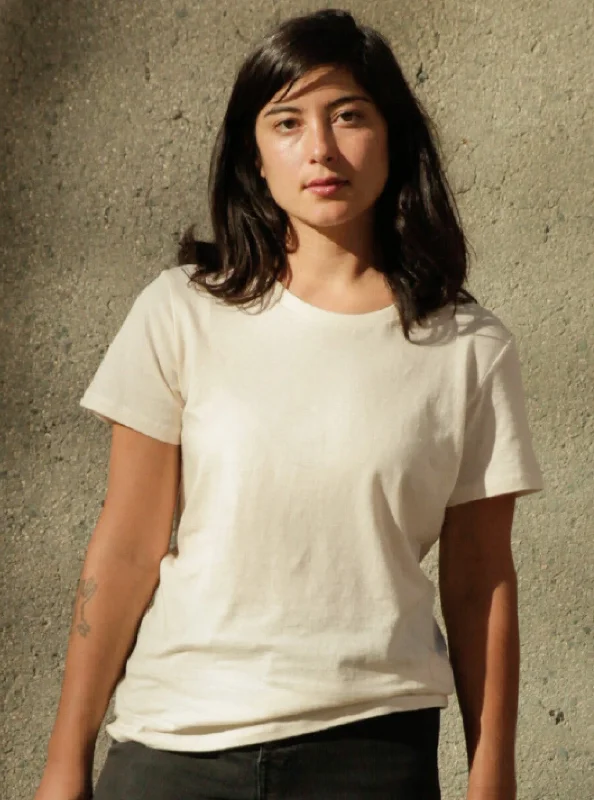 Women's Organic Crew Tee - Natural